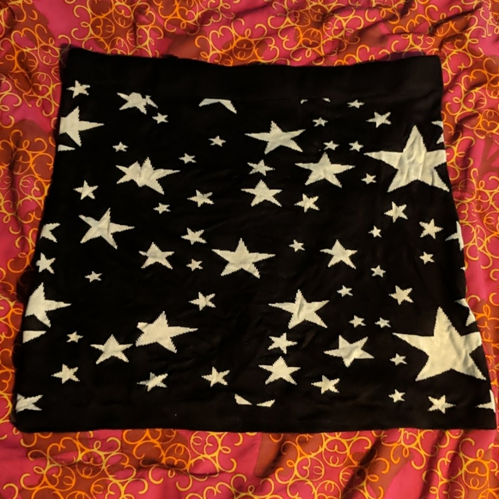 H&M Divided star pattern skirt L reversible punk